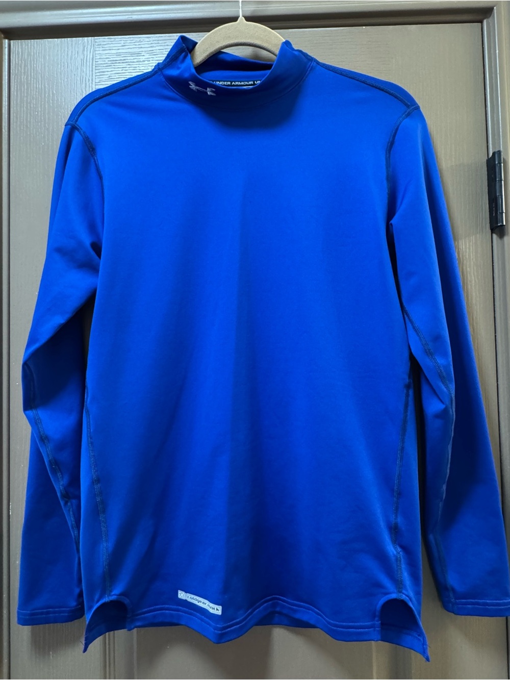Under Armour Coldgear Blue Mock Neck Performance Top